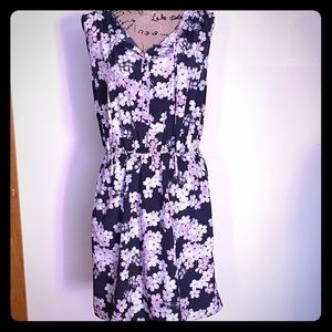Loft Floral Tank Dress with Pockets